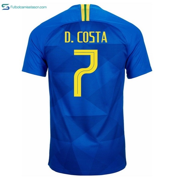 Camiseta Brasil 2ª D.Costa 2018 Azul